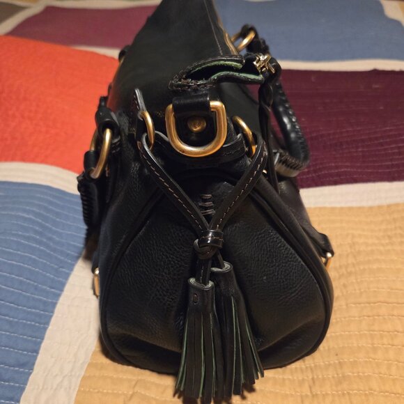 Dooney & Bourke Black Florentine Satchel Purse Bag Very Good Condition - Picture 3 of 7